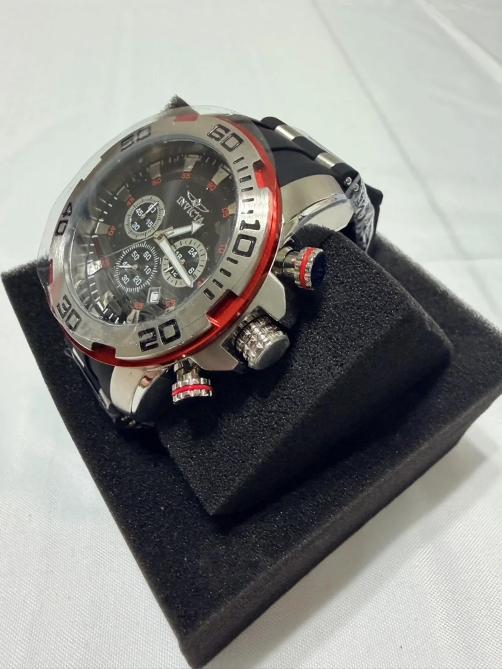 Invicta Men's Sport Chronograph Watch - Black & Red
